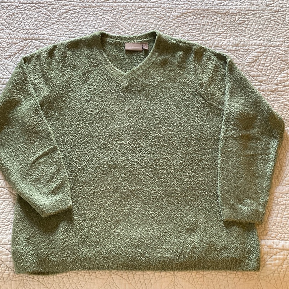 Croft & Barrow V-neck pull over sweater. Women’s size 1X. Color is green.